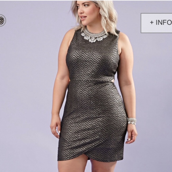 Forever 21 Dresses & Skirts - Metallic cut out dress